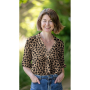Cotton Voile leopard, camel