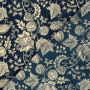 Tissu voile de coton Fleurs Oriental Flowers, marine