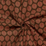 Katoenen voile oriental ornaments, bruin