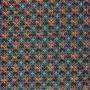 Tissu voile de coton Ornements, bleu marine