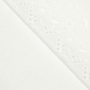 Tissu voile de coton broderie bordure Fibre Mood, blanc