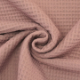 Tissu nid d'abeille gaufré, vieux rose