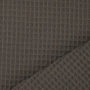 Tissu nid d'abeille gaufré, taupe foncé