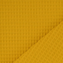 Tissu nid d'abeille gaufré, moutarde