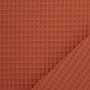 Tissu nid d'abeille gaufré, terracotta