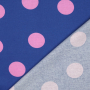 Katoenen flanel Big Dots, koningsblauw