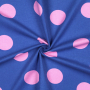 Katoenen flanel Big Dots, koningsblauw