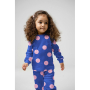 Katoenen flanel Big Dots, koningsblauw