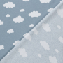 Baumwollflanell Clouds, blau