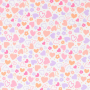 Cotton flannel Color Hearts, off white