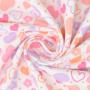 Cotton flannel Color Hearts, off white