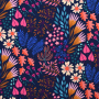Katoenjersey Albstoffe Hamburger Liebe Bliss Flower Field, marineblauw