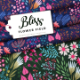 Katoenjersey Albstoffe Hamburger Liebe Bliss Flower Field, marineblauw