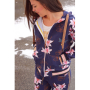 Katoenjersey Albstoffe Hamburger Liebe Glow Lily, marineblauw