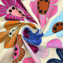 Tissu jersey coton bio Albstoffe Hamburger Liebe Hand on Heart Grow, blanc vanille