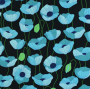 Katoenjersey Albstoffe Hamburger Liebe Wonderland Poppies, zwart