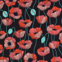 Katoenjersey Albstoffe Hamburger Liebe Wonderland Poppies, bordeauxrood