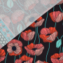 Katoenjersey Albstoffe Hamburger Liebe Wonderland Poppies, bordeauxrood