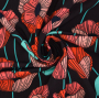 Katoenjersey Albstoffe Hamburger Liebe Wonderland Poppies, bordeauxrood