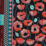 Katoenjersey Albstoffe Hamburger Liebe Wonderland Poppies, bordeauxrood