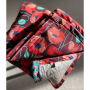 Katoenjersey Albstoffe Hamburger Liebe Wonderland Poppies, bordeauxrood
