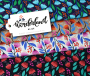 Tissu jersey coton Albstoffe Hamburger Liebe Wonderland Alice, marine