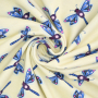 Baumwolljersey Albstoffe Hamburger Liebe Beetles & Bugs Dragonfly, vanille