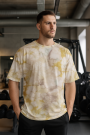 Tissu jersey de coton batik, ocre