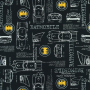 Katoenjersey Batman Batmobile, zwart