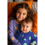 Katoenjersey Big Dots, paars