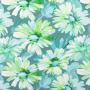 Katoenjersey bloemen, groen