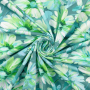 Katoenjersey bloemen, groen