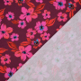 Katoenjersey flowers love, wijnrood