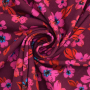 Katoenjersey flowers love, wijnrood