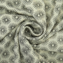 Tissu jersey de coton fleurs parapluies, blanc cassé