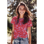 Katoenjersey flowers dream, rood
