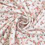 Tissu jersey de coton prairie fleurie, blanc cassé