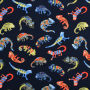 Tissu jersey de coton Caméléon, bleu marine