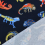Tissu jersey de coton Caméléon, bleu marine