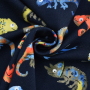 Tissu jersey de coton Caméléon, bleu marine