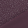 Katoenjersey confetti, donkermauve