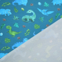Baumwolljersey Dino Fun, blaupetrol
