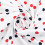 Katoenjersey Dots, wit-rood-marine