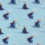 Katoenjersey sneeuwkoningin Elsa, turquoise