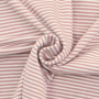 Tissu jersey de coton à rayures Emma, vieux rose