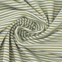 Tissu jersey de coton à rayures Emma, vert olive clair