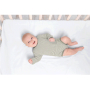 Tissu jersey de coton à rayures Emma, vert olive clair