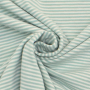 Tissu jersey de coton à rayures Emma, bleu pastel