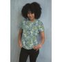 Tissu jersey de coton Eucalyptus Love, vert pâle