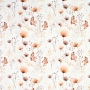 Tissu jersey de coton Fleurs Floral Dream, blanc cassé